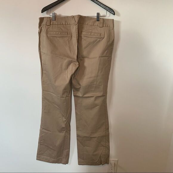 J. Crew Factory Tan “City Fit” Regular Stretch Wide Bootcut Flare Chino Pants - Picture 3 of 7